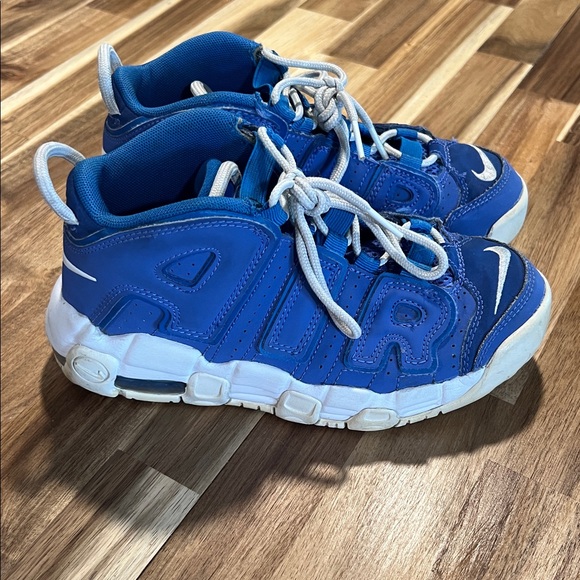 Nike Uptempo Blue Kids Sneaker 3Y - Picture 3 of 5